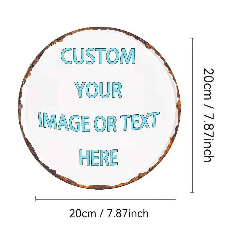 Custom Round Metal Tin Sign, P - Home Decor Free Images ulasan dan harga